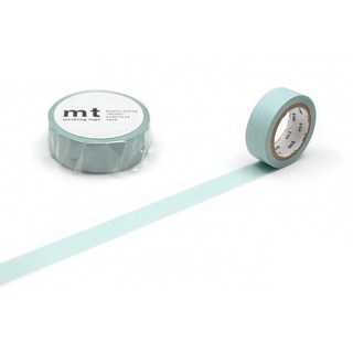 莫莫日貨 新版日本原裝 mt 2021夏季 柔色系素色和紙膠帶 (全15色) 手帳裝飾 DIY必備, 1個, 07.綠松石 MT01P490, 07.綠松石 MT01P490