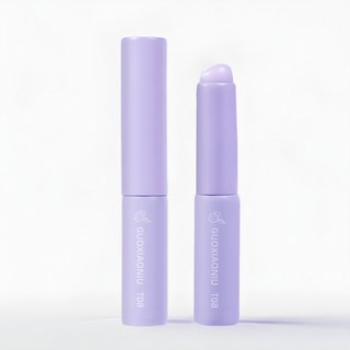 郭小妞 兔兔圓頭硅膠刷 T07 遮瑕刷/唇刷 單入, 1個, 兔兔小號T08 紫色硅膠刷(有蓋子), 兔兔小號T08 紫色硅膠刷(有蓋子)