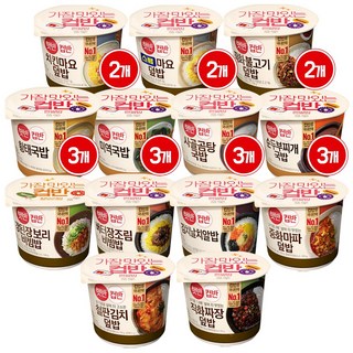 CJ햇반 컵반 24종 1세트(프리미엄6종+18종), 1세트