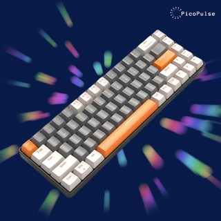 무선 레트로 기계식 키보드 적축 텐키리스 K68, 블랙, 피코펄스 K68