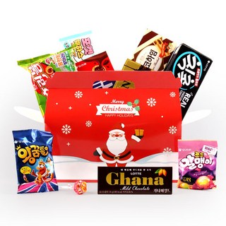 [간식대장] 크리스마스 한정 크리스마스 손잡이 스낵상자, 1개, 크리스마스 손잡이 스낵상자 10종