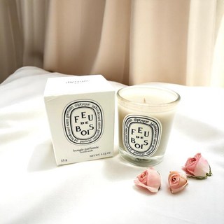 diptyque 香氛蠟燭 35g 旅行裝 炭木香 無花果 玫瑰香氣, 1個, 現貨✨玫瑰 35g