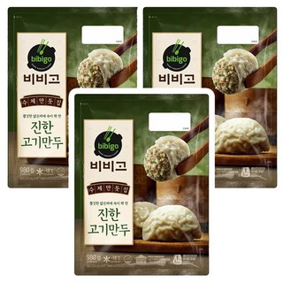 [CJ제일제당] 비비고 수제만둣집 맛 진한고기만두400g, 980g, 3개