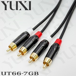 RCA 音源線 AV端子, 1個, 雙RCA公 轉 雙RCA公=一對,總長度10米 含雙邊頭 單條