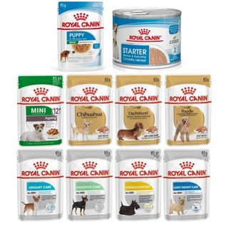 Royal Canin 法國皇家 犬主食濕糧 STM離乳犬與母犬 主食餐包 狗濕糧 幼犬離乳食品, 12個, PDW 貴賓犬85g, 85g, 雞