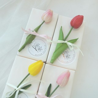 빼빼로데이 6+1 막대과자 초코스틱 빼빼로 단체선물 튤립조화, 2개, 빨강, 6개