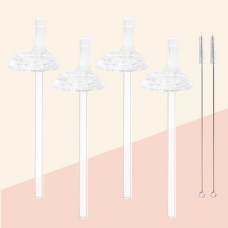 베베캔 교체용 빨대리필세트 / 더블하트 젖병 젖꼭지 호환, 일반빨대세트, 4개