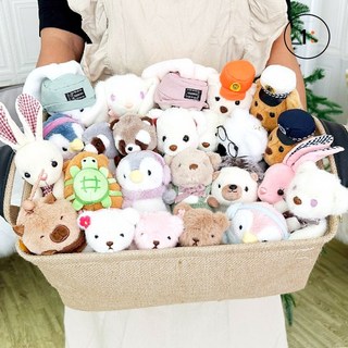 인형 키링 향기나는 가방고리 16종 열쇠고리 키홀더 장식용, 1개, (13) GS002093 귀달이펭귄키링 핑크