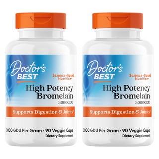 닥터스베스트 하이 포텐시 브로멜라인 3000GDU 500mg 베지 캡, 90정, 2개