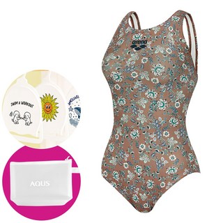 아레나 여성 수영복 일반 원피스 U백 A5FL1LD12 DCR 가방 수모행거 증정