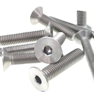 티타늄 플랫 카운터싱크 헤드 육각 알렌 나사 볼트 M2 M2.5 M3 M4 M5 M6 M8 M10 x 3 4 5 6 8 10 12 15 20 25-55mm TA2 GR2, 1개