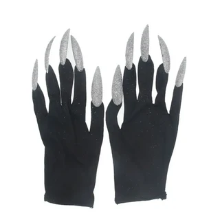 키즈경량패딩 키즈구스다운 키즈잠바 유아패딩점퍼무서운 긴 손톱 유령 발톱 장갑 풀 마녀 장갑 손목 장