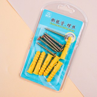 興雲網購 膨脹螺絲套組(6入) 膨脹螺絲 膨脹螺絲組 螺絲 膨脹管 膨脹套 螺絲釘 膨脹螺栓 五金 工具 配件, 1個, 膨脹螺絲組(6入)