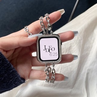 제이데코 애플워치 호환 더블 체인 메탈 스트랩, 1개