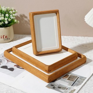 래미고 나무액자 가족 사진 원목 액자 입체 라운드형, 1개, 베이지