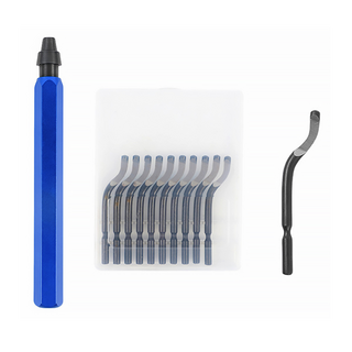 리빙로드 디버링 툴 모따기 세트, 1개, 본체(블루)+툴(10개)+케이스