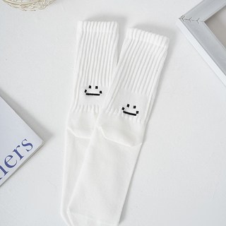 微笑襪子 情侶襪 純色棉襪 白襪 運動襪 居家襪 堆堆襪