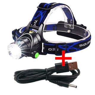 LED 헤드랜턴 OK25 + usb충전케이블 / 캠핑 낚시 해루질 사이클 등산 캠핑, 혼합색상, 1개