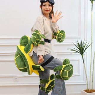 滑雪小烏龜護臀墊 專業防護護具 防摔屁股墊 兒童成人冬季專用, 1個, 粉色烏龜,護肘護膝23釐米