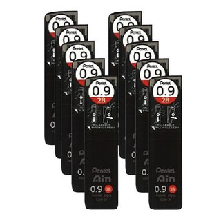 Pentel 飛龍 Ain 0.9mm 自動鉛筆筆芯 36入/筒 10筒/組 C289系列, 1個, C289-2B