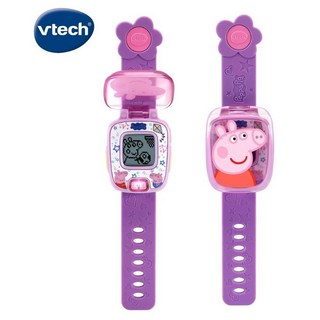 Vtech 粉紅豬小妹多功能遊戲學習手錶 佩佩豬正版公司貨 原廠保固 兒童學習手錶 (2色可選), 1個, 粉色