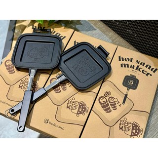 TD桃園東區釣具 Belmont BM-034 日本製 熱壓吐司烤盤 熱壓吐司器，輕巧便攜，操作簡單，露營早餐首選, 1個, 黑色