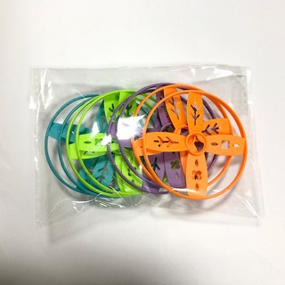 【超繪玩】兒童對球拋接飛碟彈射飛盤竹蜻蜓戶外體育運動, 飛碟一包【顏色隨機8個】, 1個