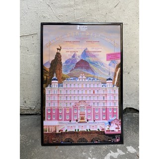 老番顛 布達佩斯大飯店 電影海報 PVC相框油畫布裝飾畫 20x30cm