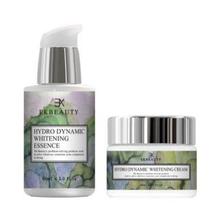이케이뷰티 강력 미백 2종세트 (미백에센스+미백크림) 기미 검버섯 잡티 알부틴5% 화이트닝 남여 모든연령 기능성제품 무파라벤 천연화장품, 1세트
