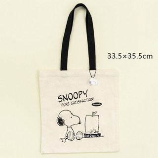 韓國大創 Daiso 帆布肩背包 附吊飾 帆布袋 簡約側背包 手提包 查理布朗 正版