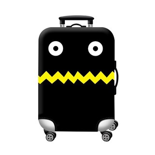 行李箱套 行李箱保護套 行李罩 旅行箱保護套 行李保護套 行李箱防塵套 行李箱配件 行李箱套子 行李防塵罩 行李箱保護套-黑色機器人 M(22-24吋):