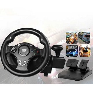 자동차게임 핸들 컴퓨터 TV 레이싱 드라이버 게임, 블랙(PS3 4 XBOX 360  등 지원7in1)