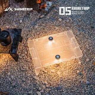 SHINETRIP 星疊壓克力戰術IGT單元桌，輕巧便攜，戶外露營野餐必備, 透明