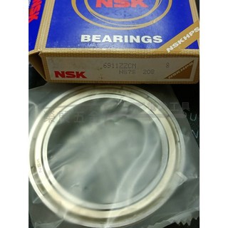 NSK 6911ZZ 培林 滾珠軸承 55*80*13mm 雙面蓋培林 雙封閉鐵蓋軸承, 1個, NSK 6911ZZ培林(一個)