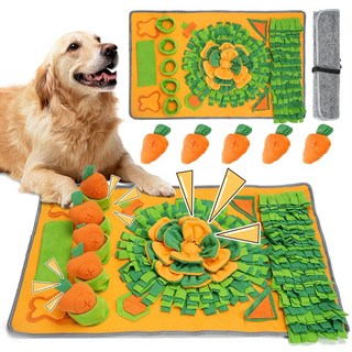 강아지 노즈워크 당근농장 대형 매트 스너플 매트 담요 IQ 장난감 애견 노즈워크, 1개, 오렌지
