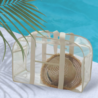 나성 투명 비치백 대형 가방 방수 휴양지 물놀이 수영복 타올
