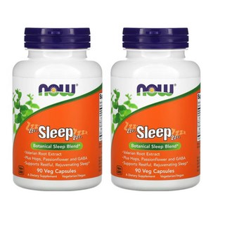 NOW Foods Sleep 식물성 수면 보조 혼합물 / 수면 유도 영양제 보조제, 90정, 2개