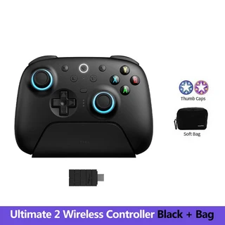 8BitDo Ultimate 2 무선 컨트롤러 Bluetooth/USB/2.4G 게임패드(TMR 조이스틱 포함) PC용 충전 도크 Window, 07 Black-Bag