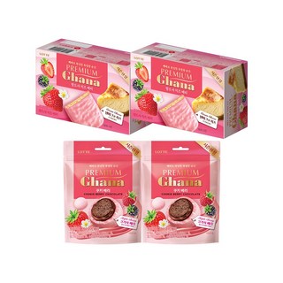 시즌한정 프리미엄 가나 2종 쿠키 베리 초콜릿+랑드샤 치즈 베리 쿠키, 2세트, 158g