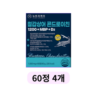 뉴트리케이 C6S 6형 뮤코다당단백 철갑상어 연골 콘드로이친 1200 MBP 식약청인증 HACCP, 1개, 240정
