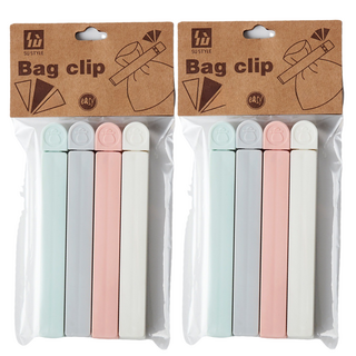 과자 간식 비닐봉지집게 12cm 밀봉클립 8P, 1세트, 혼합