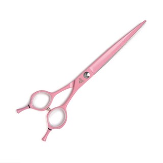 흑조 구름 민가위 7인치 애견 강아지 미용가위 셀프미용 전문가용, 베이비 핑크, 1개