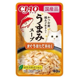 CIAO 巧餐包 多種口味選擇 方便餵食 營養豐富, 40g, 16個, 353-柴魚鮮味 鮪魚+扇貝