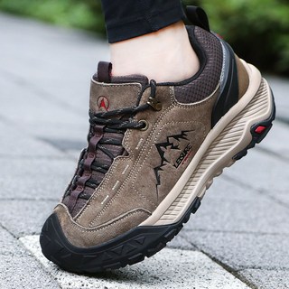 레저타임 레이시스 남성 등산화 가죽 생활방수 트레킹화 파워리딕