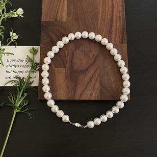 紅帽嚴選 奧地利珍珠項鍊 多尺寸可選 經典法式頸鍊 12mm珍珠白款