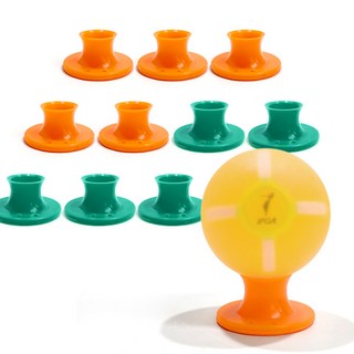 10개세트 스컬독 파크골프티 실리콘 파크골프 골프티 고무티, 1세트, 오렌지 5ea+청록 5ea