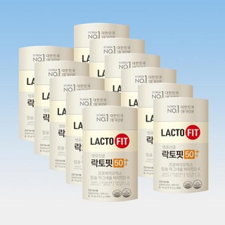 종근당 건강 락토핏 50대 플러스 장건강 뼈건강 프로바이오틱스 60포 11통 11개월분, 120g, 11박스