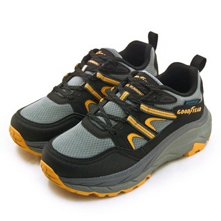 【GOODYEAR】固特異專業防潑水戶外越野跑鞋，無限領域INFINITE系列灰黑橘，男款戶外運動首選