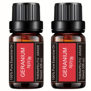 레노포프 천연 에센셜오일 & 블랜딩오일 35종 테라퓨틱등급, 2개, 17.제라늄, 10ml