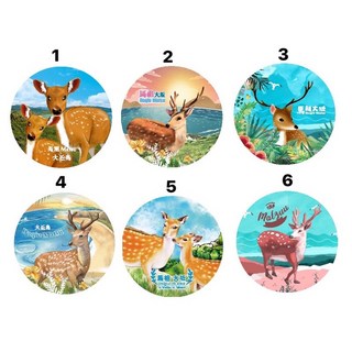 馬祖藍眼淚梅花鹿玻璃鑰匙圈，特色紀念品，台灣文創禮品，精緻玻璃工藝，鑰匙扣環, 1個, 4